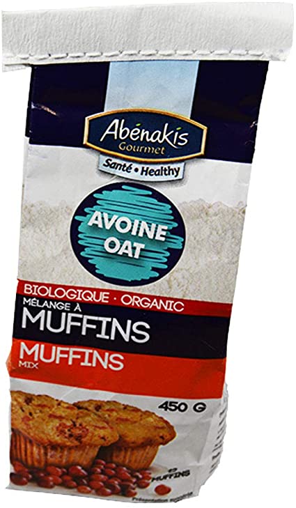 MOULIN AUX ABÉNAKIS Épicerie Mélange à muffins à l'avoine biologique 450g