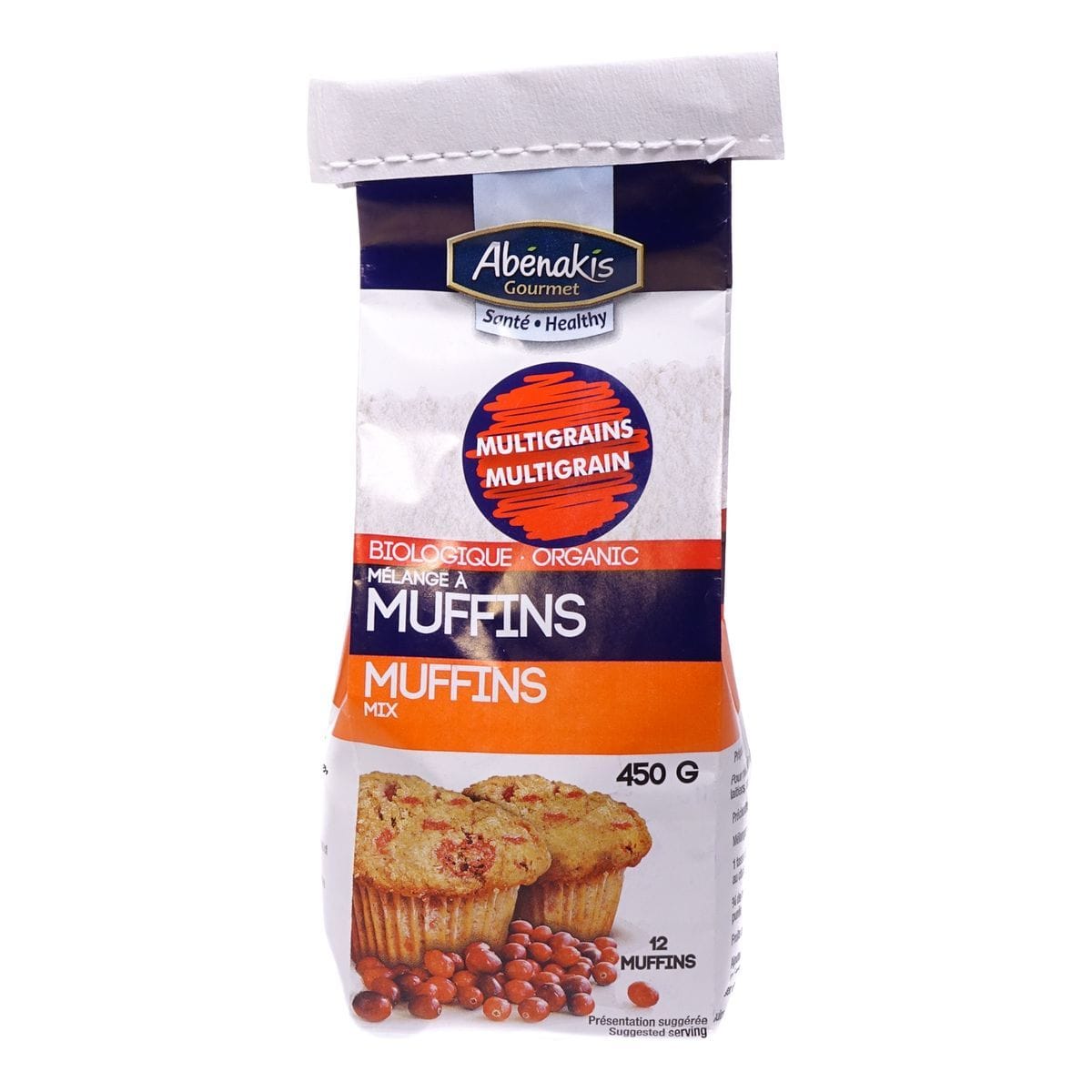 MOULIN AUX ABÉNAKIS Épicerie Mélange à muffins multigrains biologique 450g