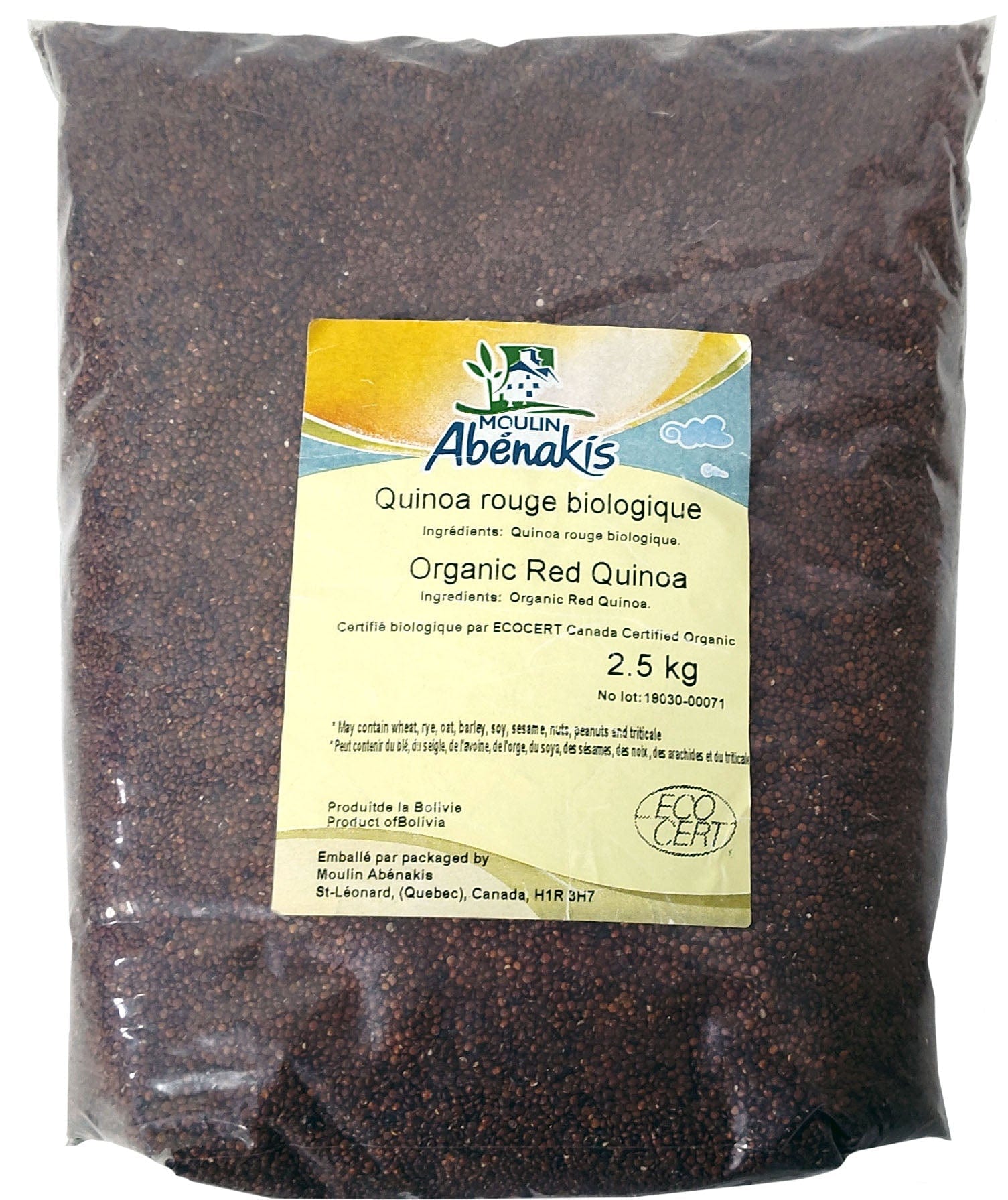 MOULIN AUX ABÉNAKIS Épicerie Quinoa rouge bio 2,5kg