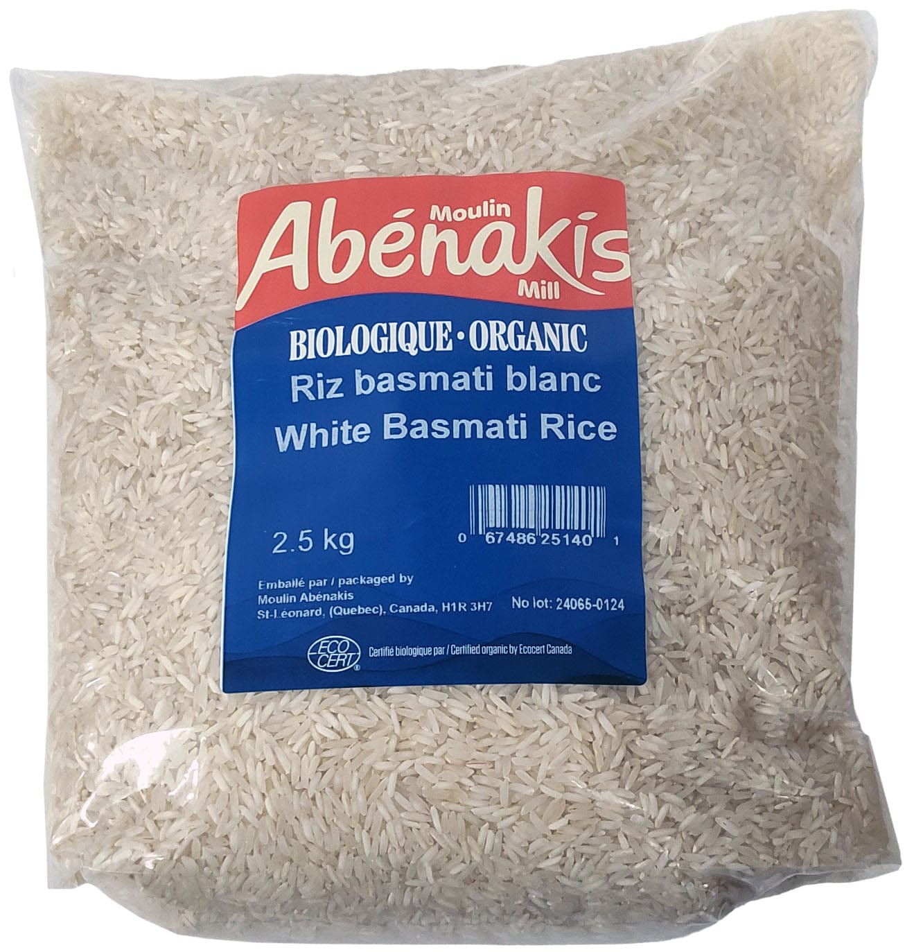 MOULIN AUX ABÉNAKIS Épicerie Riz basmati blanc bio 2,5kg