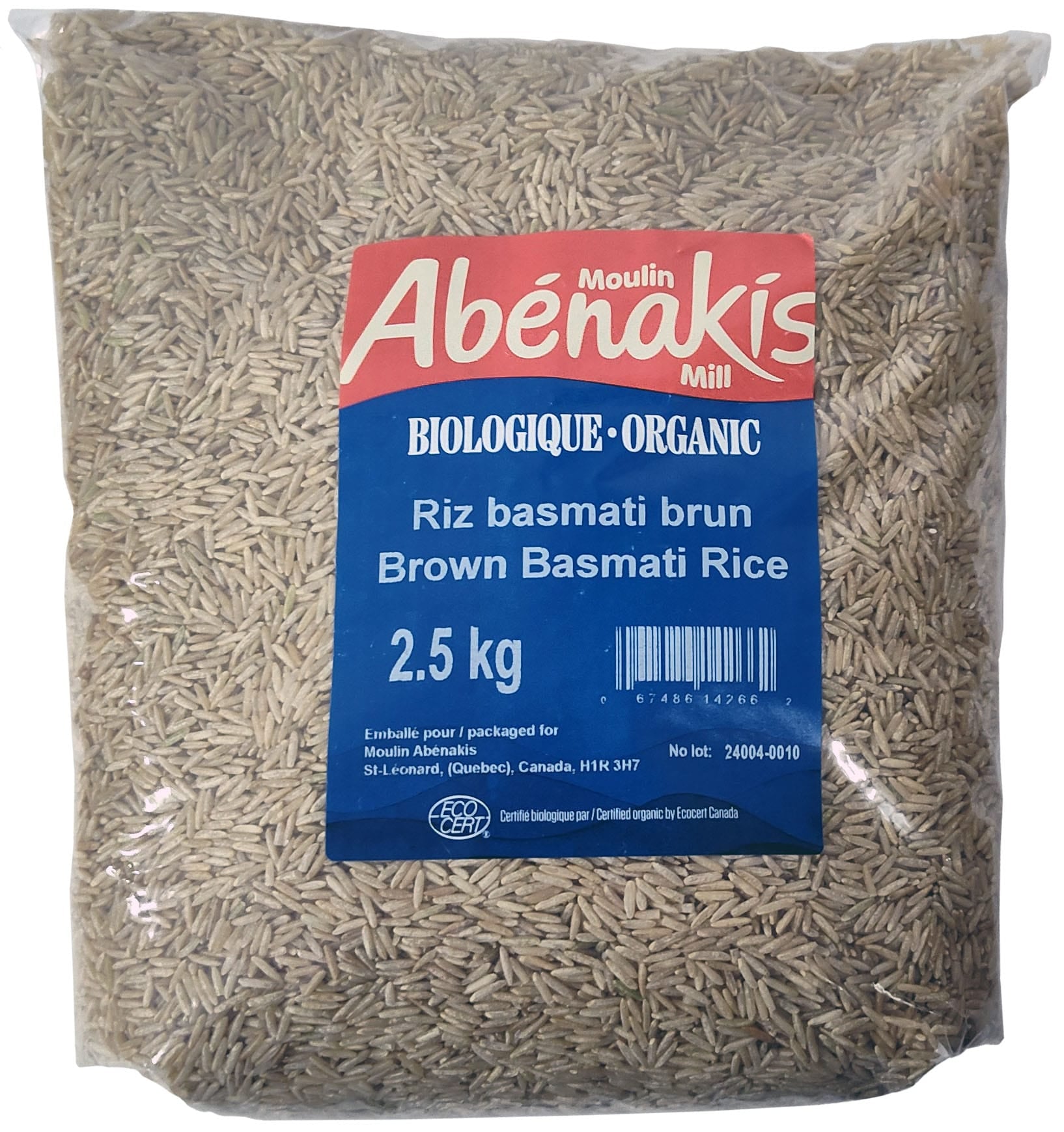 MOULIN AUX ABÉNAKIS Épicerie Riz basmati brun bio 2,5kg