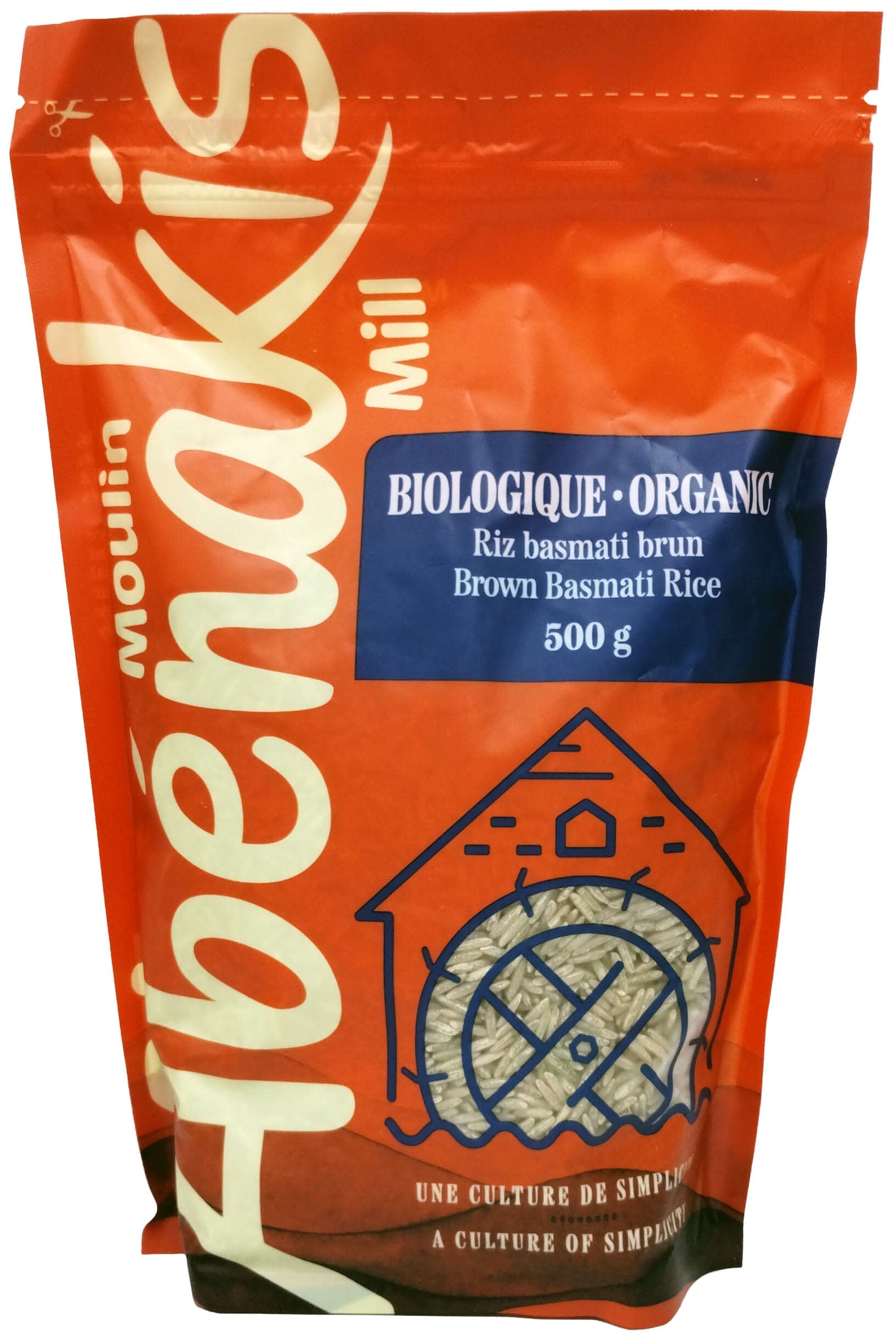 MOULIN AUX ABÉNAKIS Épicerie Riz basmati brun bio 500g