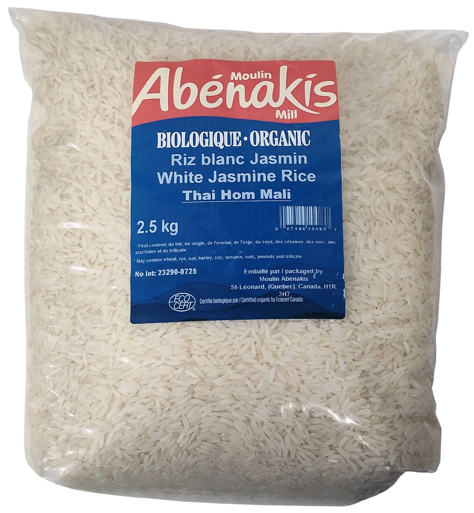 MOULIN AUX ABÉNAKIS Épicerie Riz blanc jasmin thai hom mali bio 2,5kg