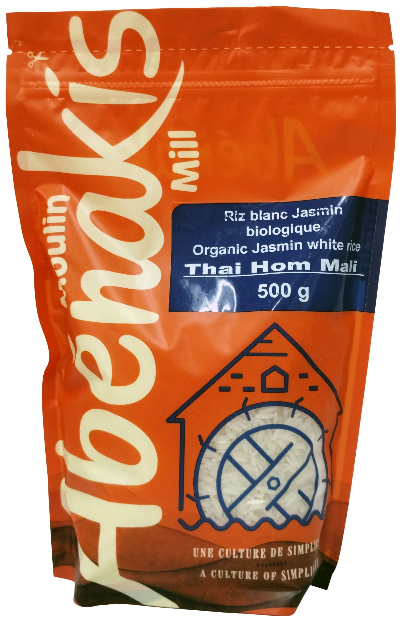 MOULIN AUX ABÉNAKIS Épicerie Riz jasmin blanc bio 500g