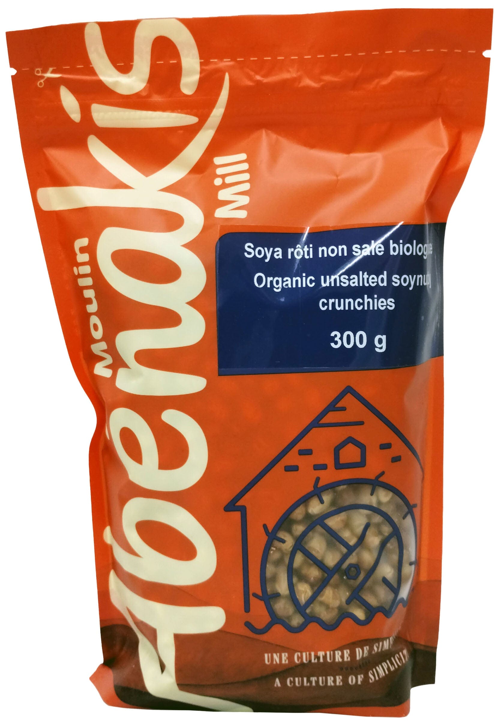 MOULIN AUX ABÉNAKIS Épicerie Soya rôti non-salé  bio 300g