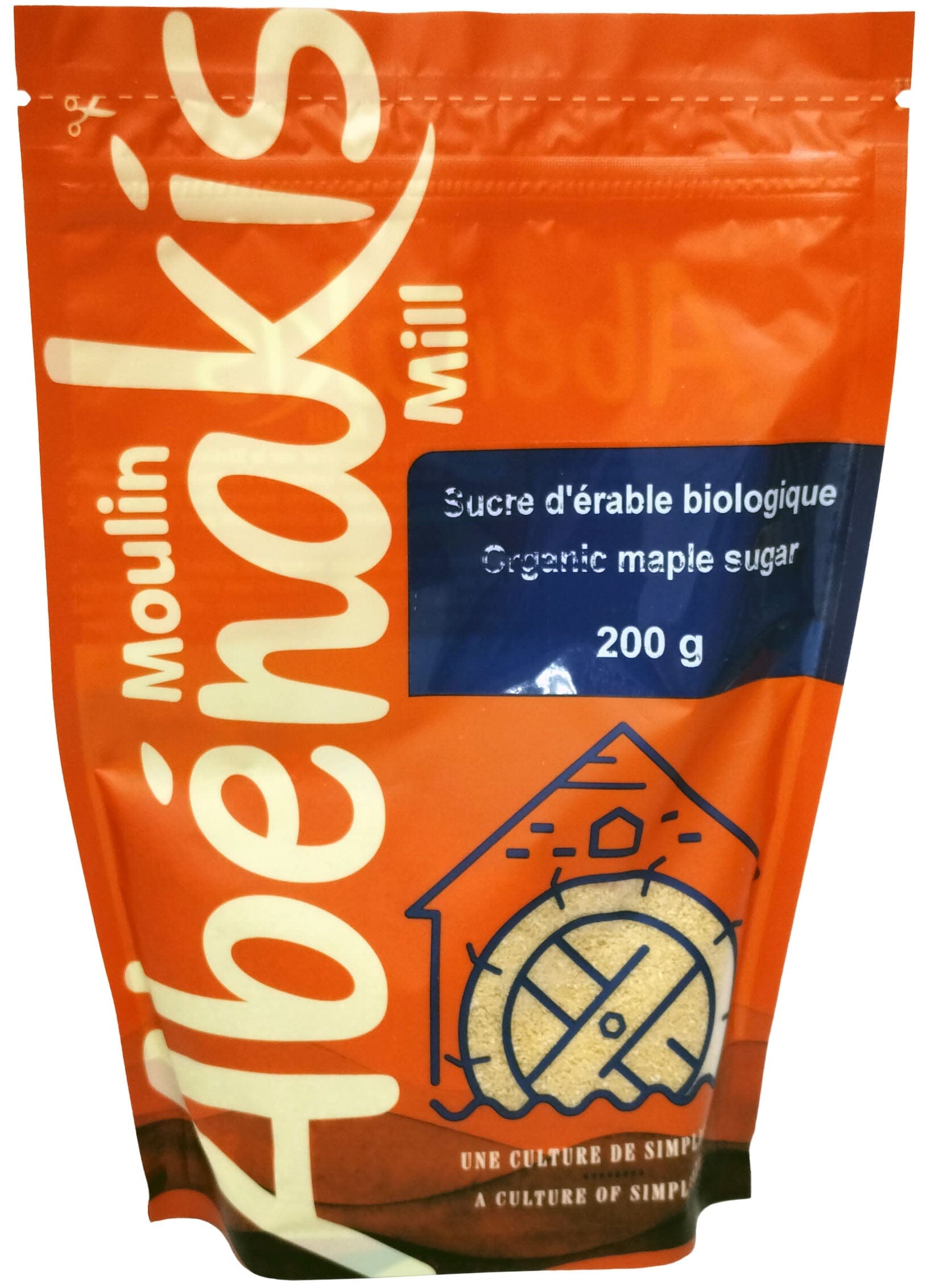 MOULIN AUX ABÉNAKIS Épicerie Sucre d'érable bio 200g