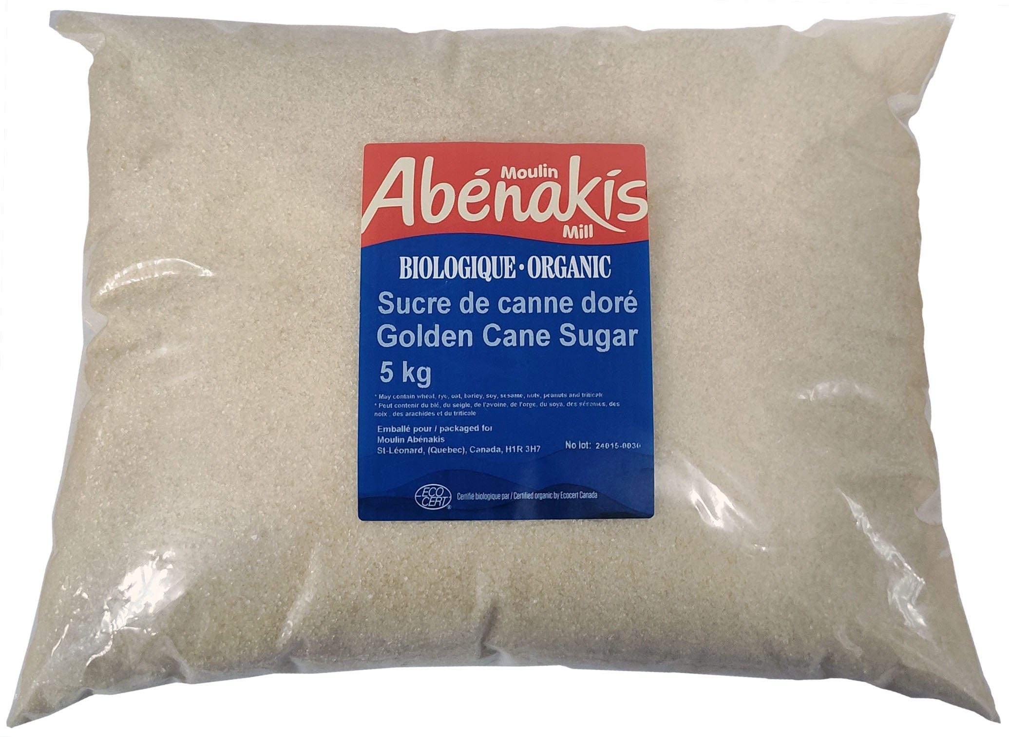 MOULIN AUX ABÉNAKIS Épicerie Sucre de canne doré bio 5kg
