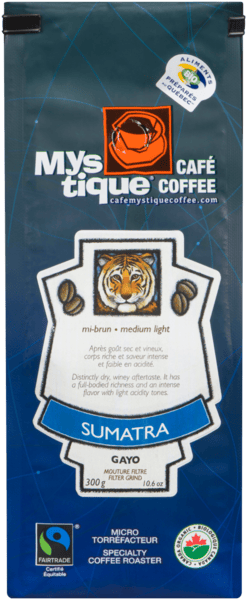 MYSTIQUE Épicerie Café sumatra bio filtre 300g
DATE DE PÉREMPTION : 30 SEPTEMBRE 2026