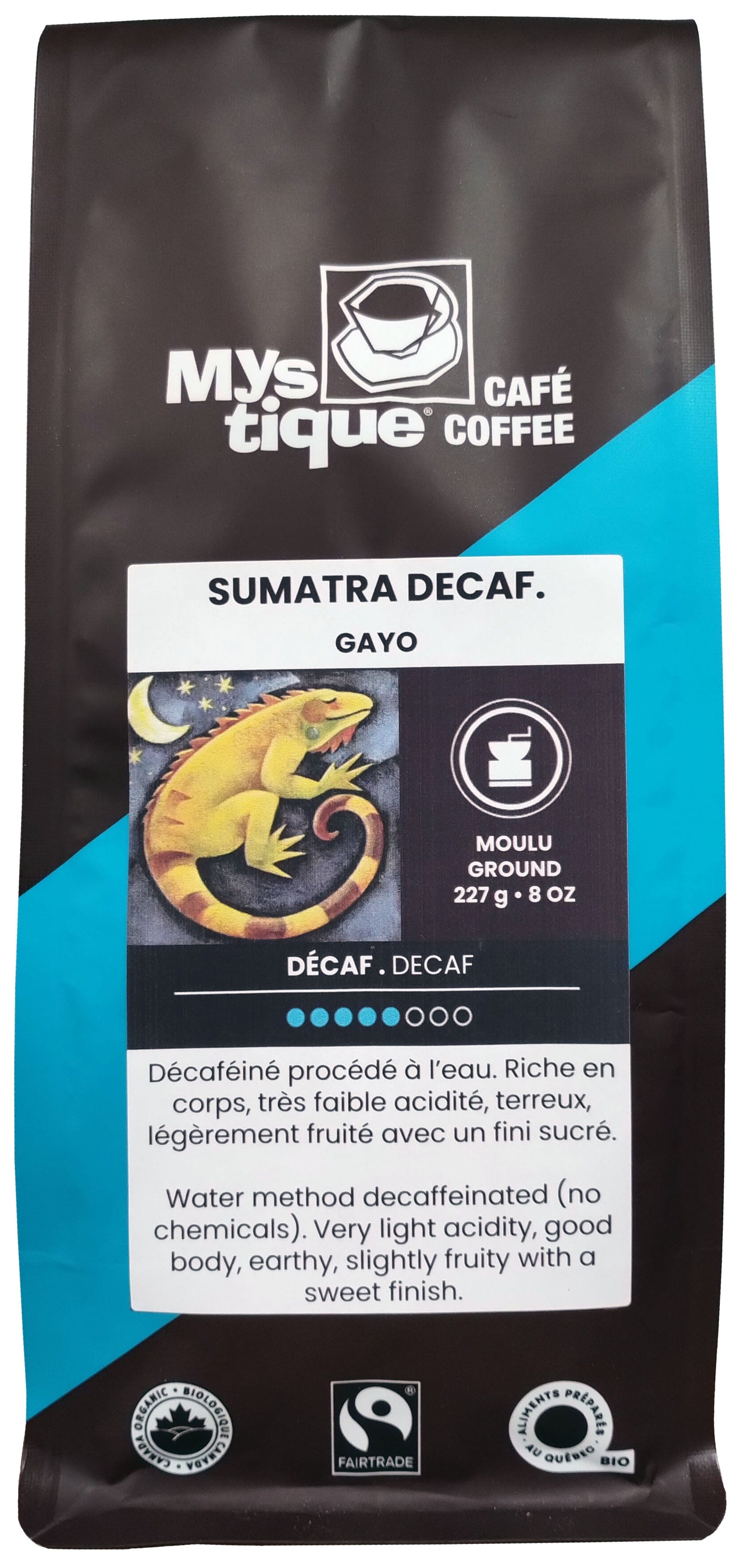 MYSTIQUE Épicerie Café sumatra décaféiné bio filtre 227g