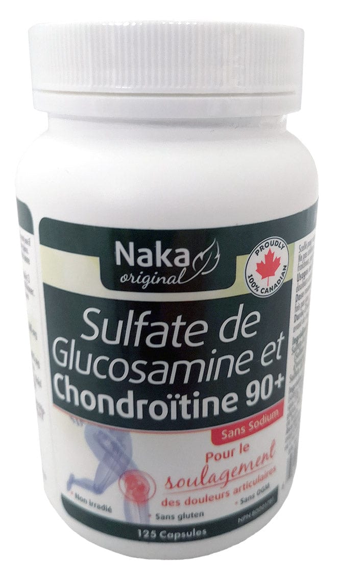 NAKA Suppléments Glucosamine sulfate et Chondroïtine 125caps