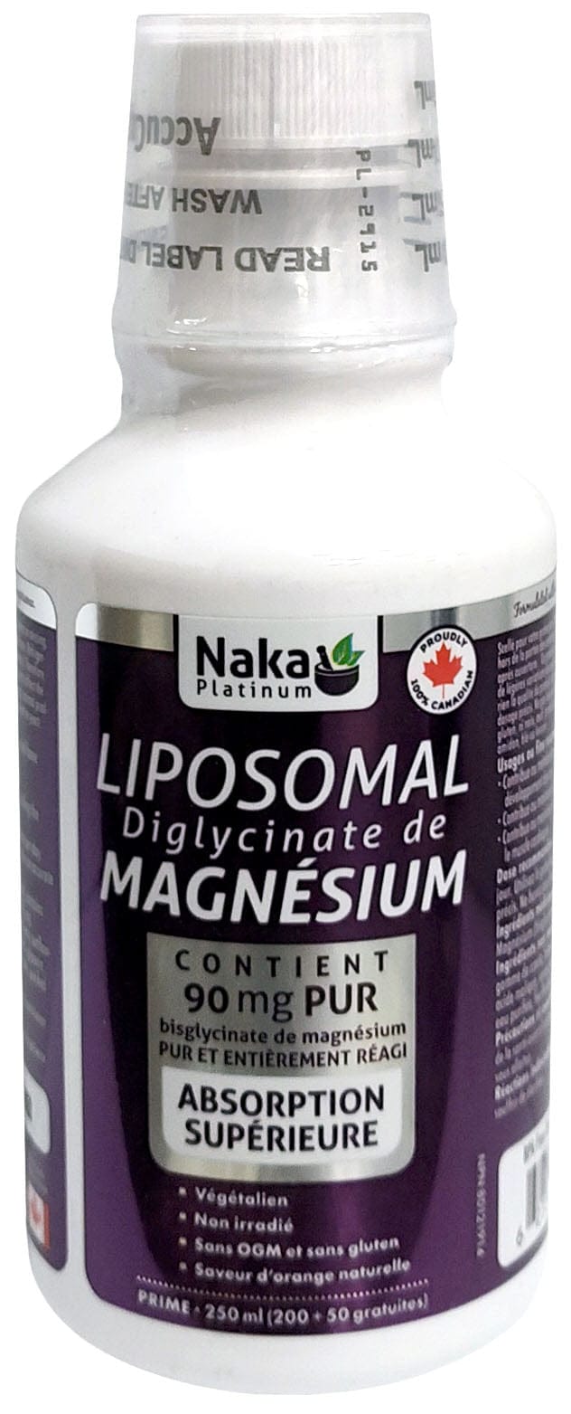 NAKA Suppléments Liposomal diglycinate de magnésium   Bonus 200ml+50ml