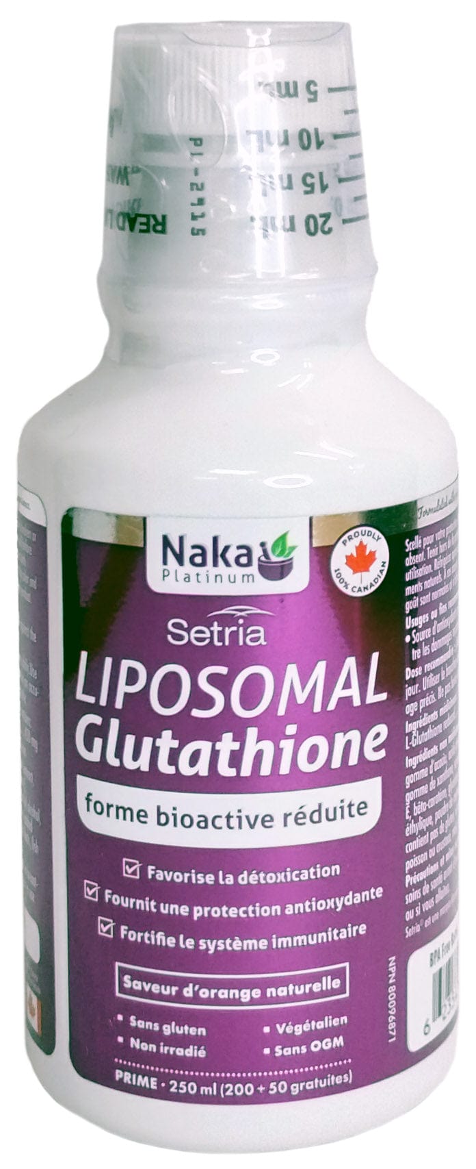 NAKA Suppléments Liposomal glutathione Bonus  200ml+50 ml