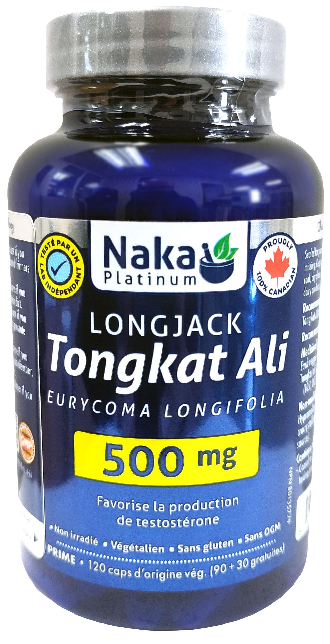 NAKA Suppléments Tongkat ali (500mg) 90vcaps+30vcaps