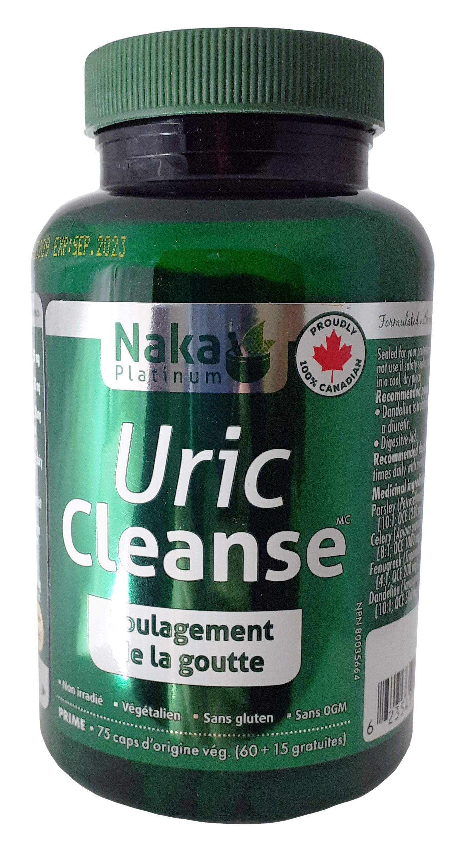 NAKA Suppléments Uric cleanse 75vcaps