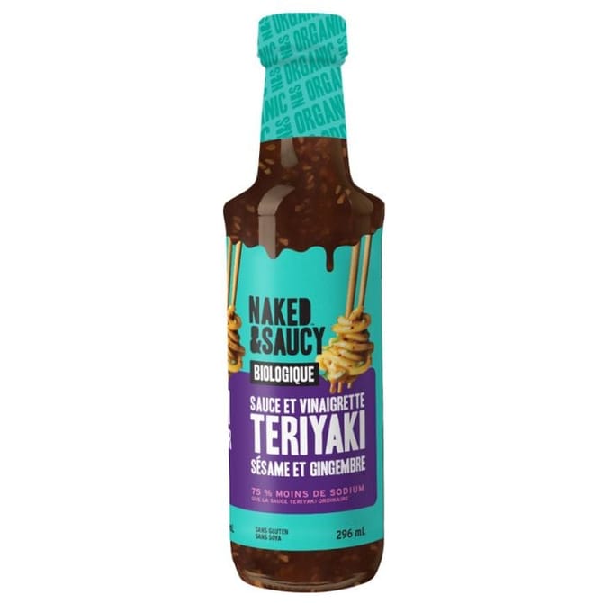 NAKED AND SAUCY Épicerie Sauce et vinaigrette teriaki sésame et gingembre bio 296ml