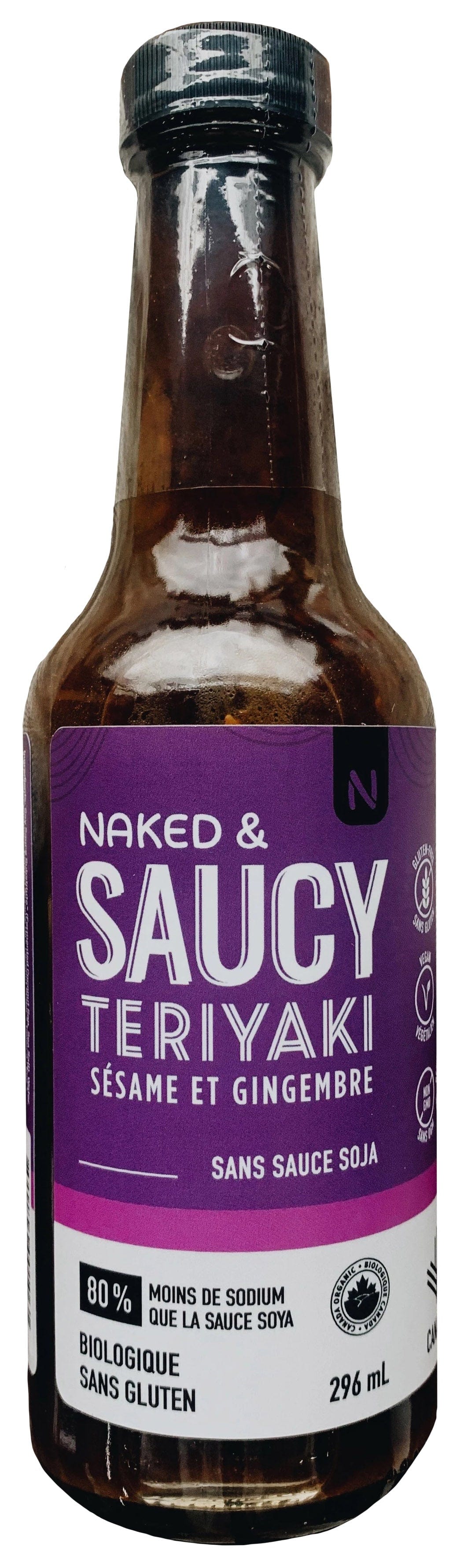 NAKED AND SAUCY Épicerie Sauce teriaki sésame et gingembre bio 296ml