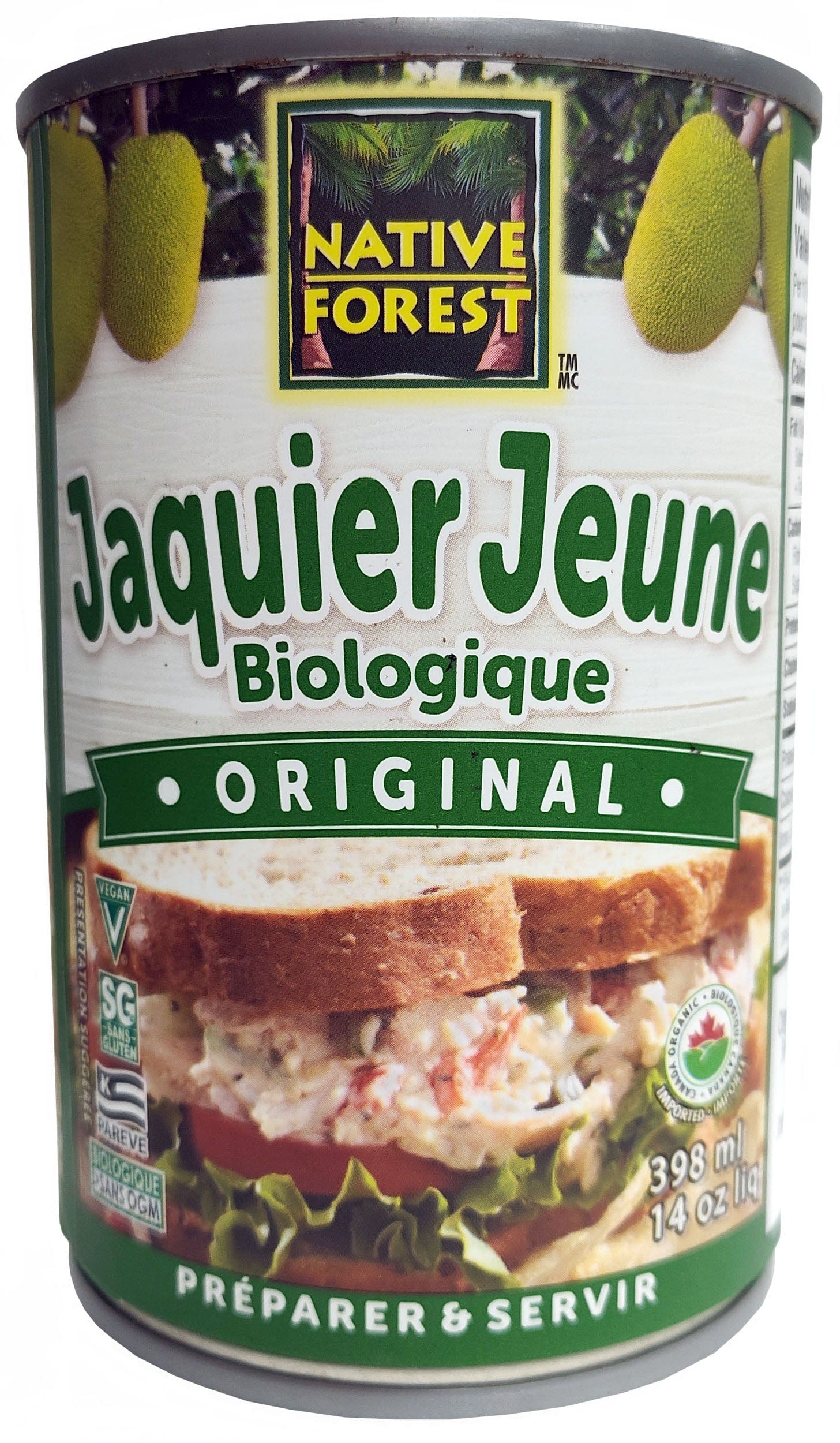 NATIVE FOREST Épicerie Jeune jacquier bio 398ml