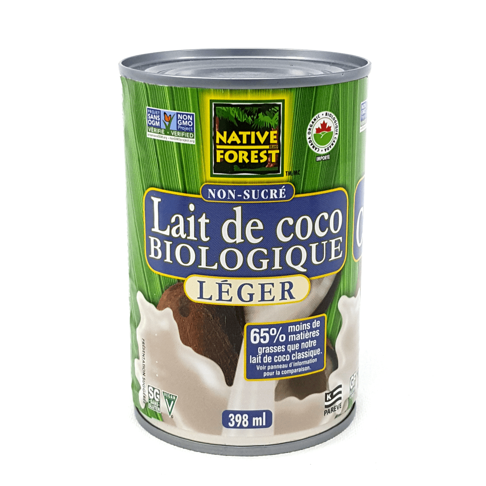 NATIVE FOREST Épicerie Lait de coco léger 398ml