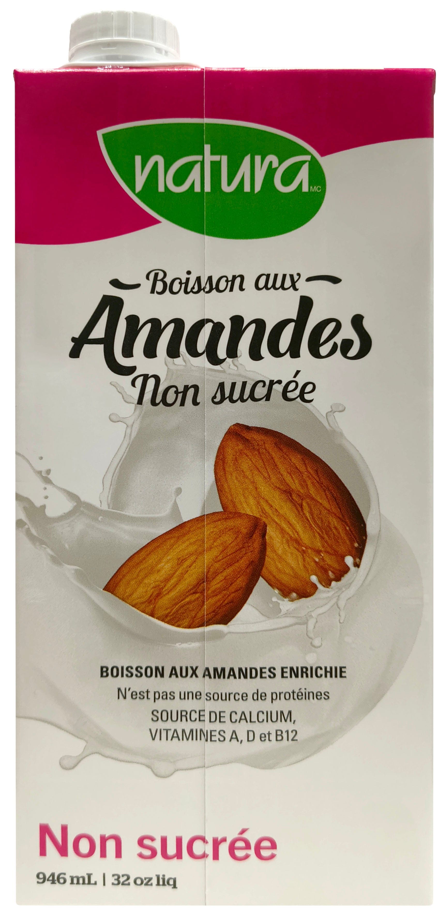 NATURA Épicerie Boisson amandes non-sucrée 946ml