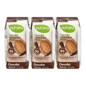 NATURA Épicerie Boisson aux amandes enrichie chocolat 3x200ml