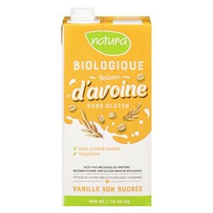 NATURA Épicerie Boisson d'avoine vanille non-sucré bio 946ml