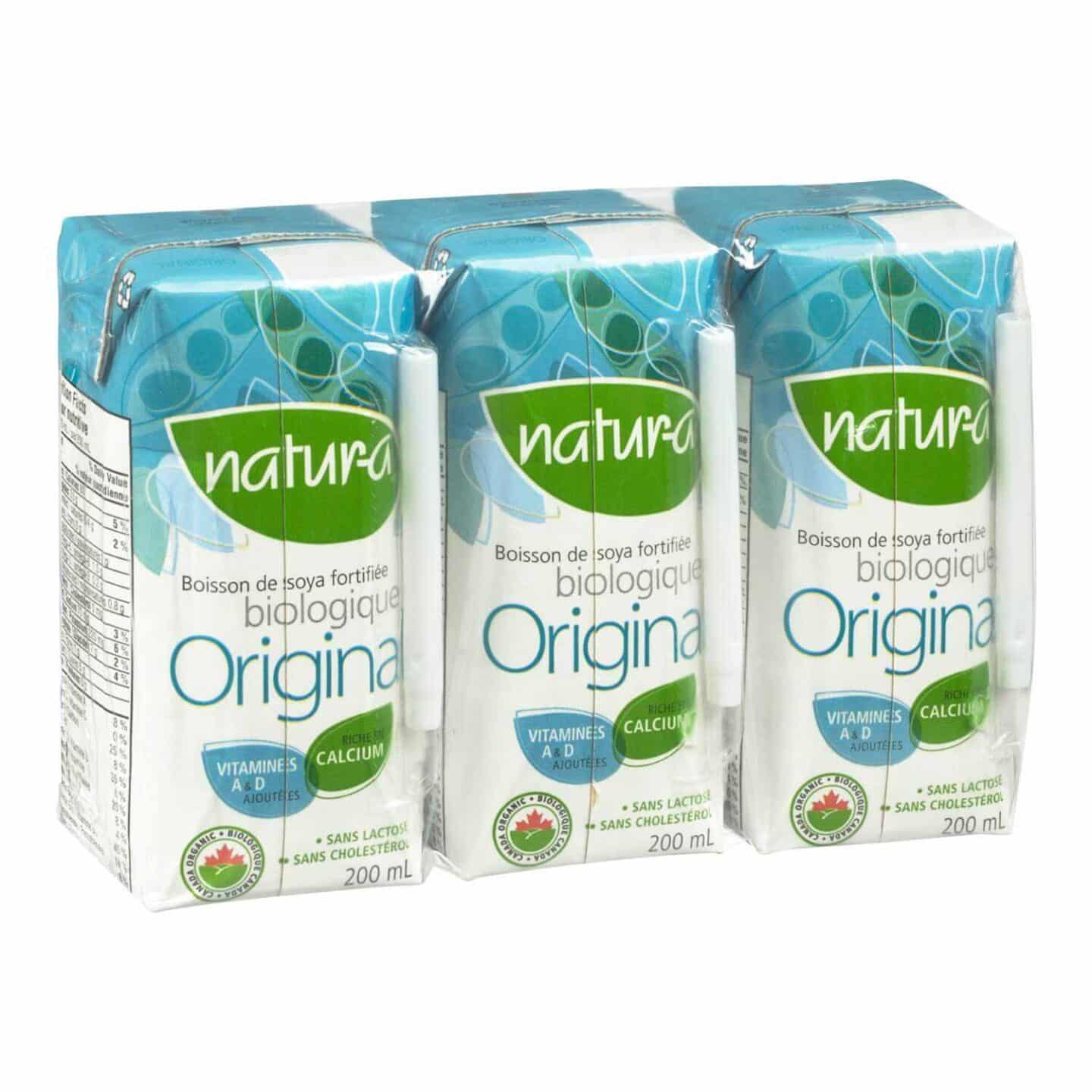 NATURA Épicerie Boisson de soya biologiques originale 3x200ml