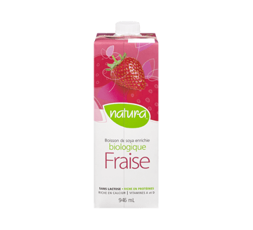 NATURA Épicerie Boisson soya fraise biologique  946ml