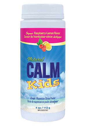 NATURAL CALM CANADA Suppléments Poudre citrate magnésium ionique (framboises / citron bio) (pour enfant) 113g