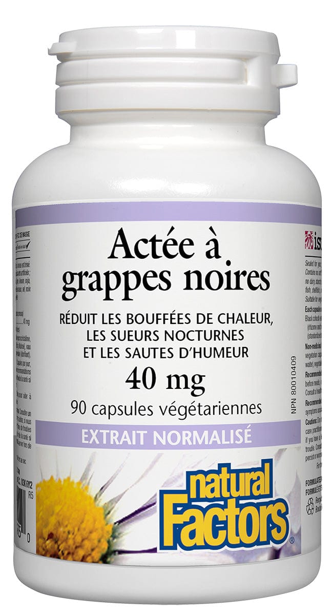 NATURAL FACTORS Suppléments Actée à grappes noires 90caps