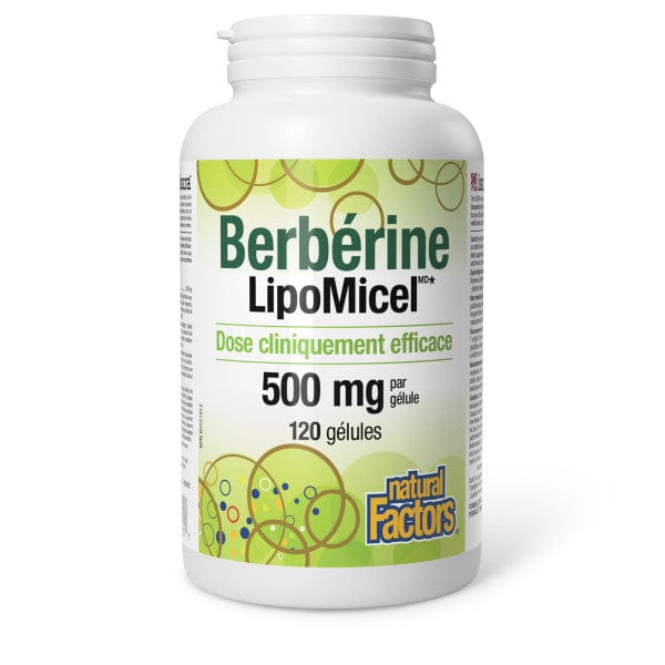 NATURAL FACTORS Suppléments Berbérine lipomicel 500mg 120gels