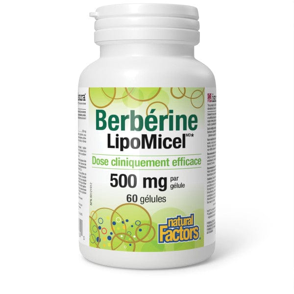 NATURAL FACTORS Suppléments Berbérine lipomicel 500mg 60gels