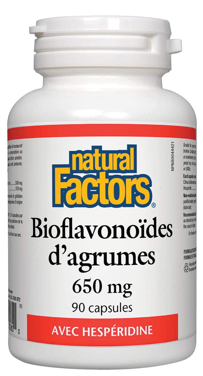 NATURAL FACTORS Suppléments Bioflavonoïdes d'agrumes (650mg) 90caps