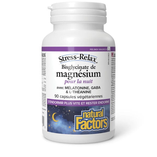 NATURAL FACTORS Suppléments Bisglycinate de magnésium  90vcaps