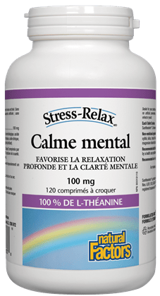 NATURAL FACTORS Suppléments Calme mental 100mg  (masticable) 120comp