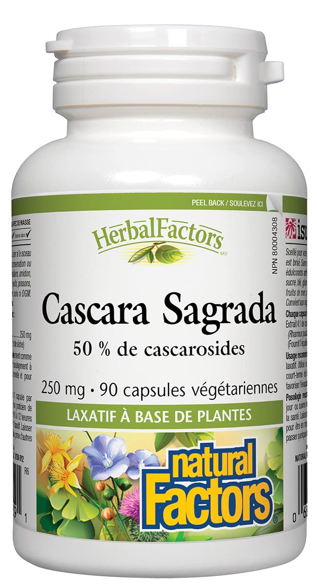 NATURAL FACTORS Suppléments Cascara sagrada 90caps