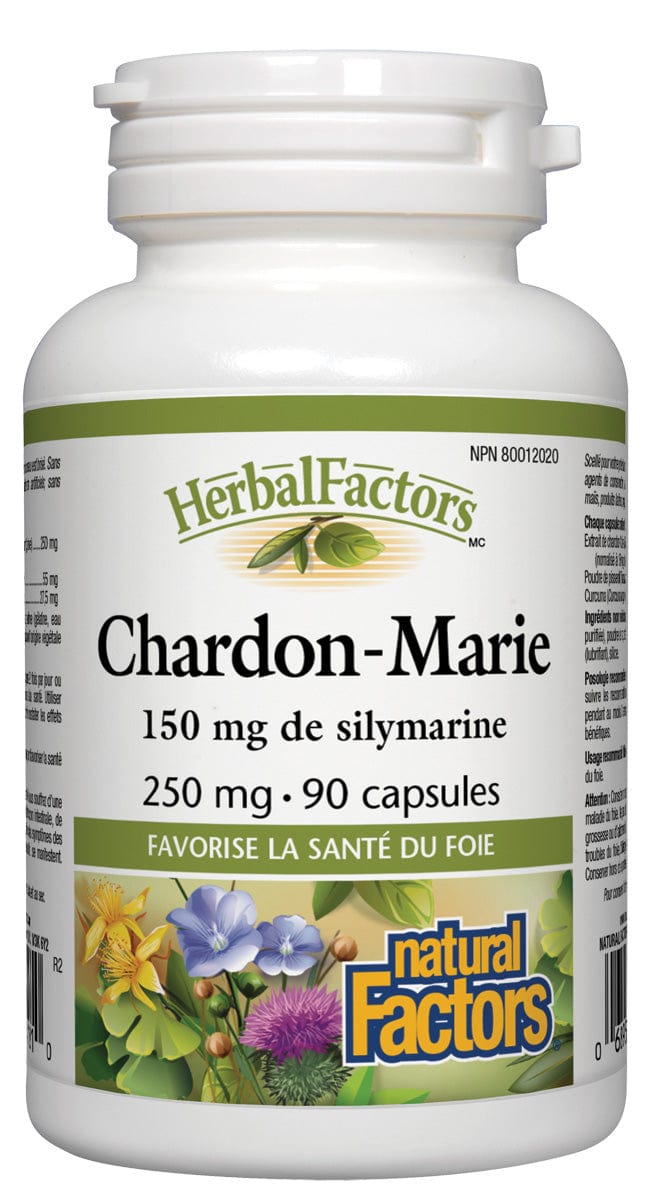 NATURAL FACTORS Suppléments Chardon-Marie 250mg 90caps