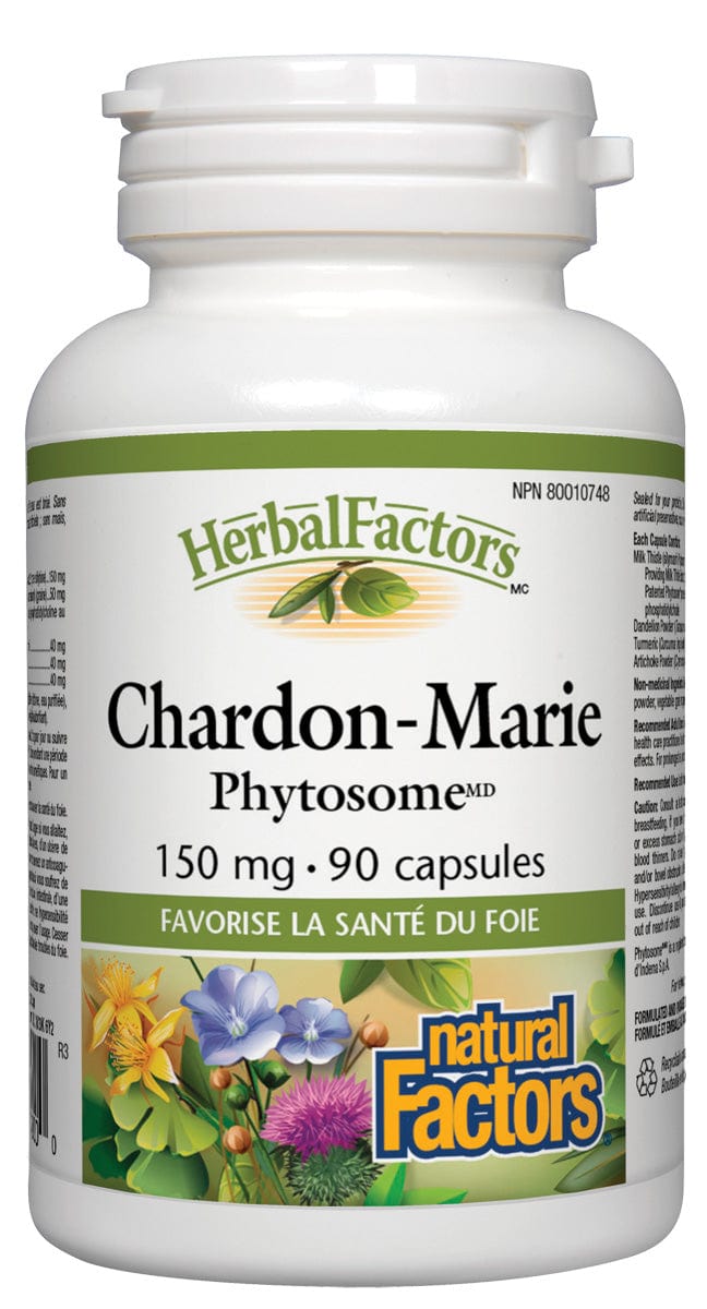 NATURAL FACTORS Suppléments Chardon-Marie + phytosome 90comp