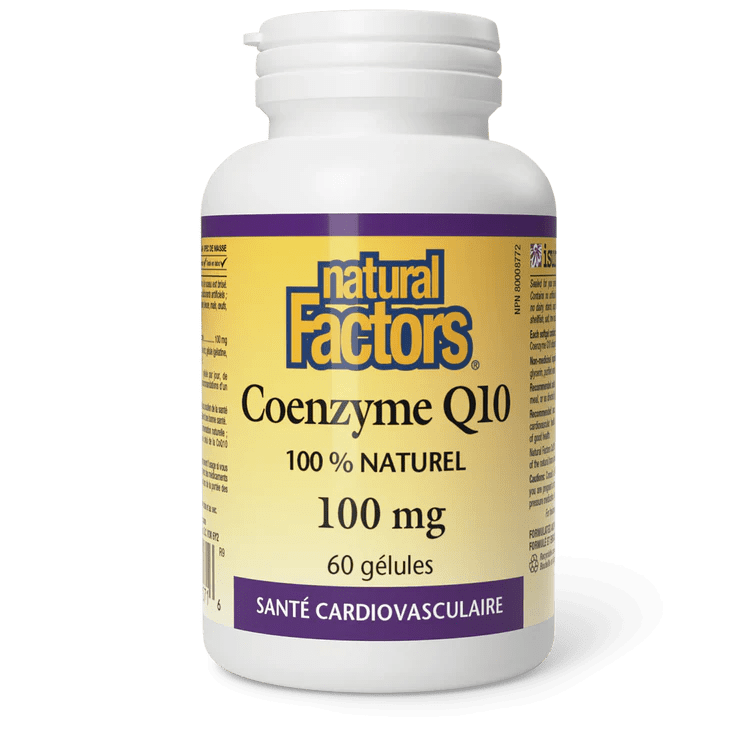NATURAL FACTORS Suppléments Coenzyme Q10 (100mg) 60gels