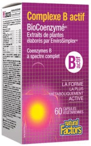 NATURAL FACTORS Suppléments Complexe B actif (coenzymes B préformées) 60vcaps