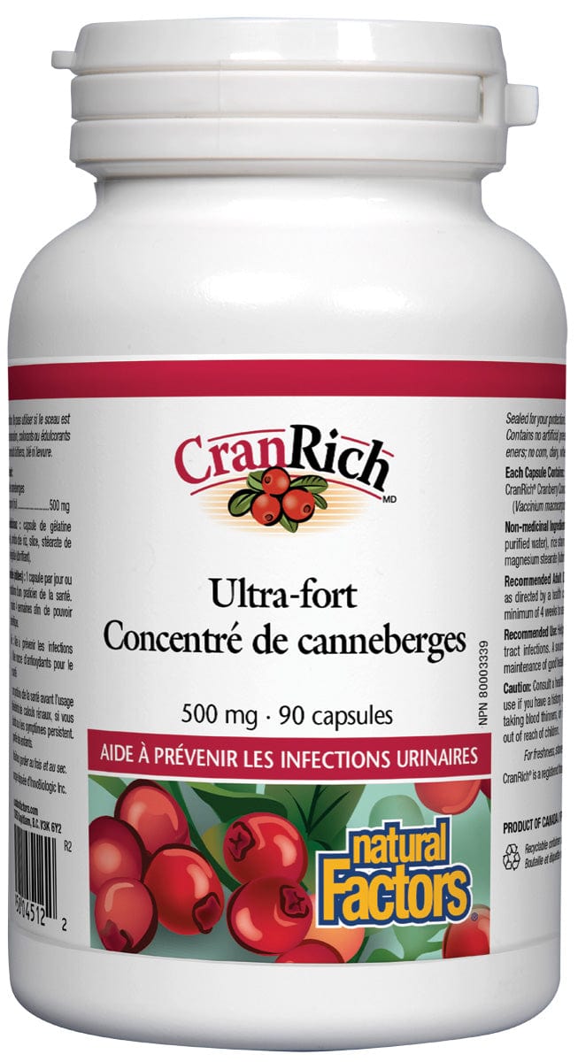 NATURAL FACTORS Suppléments CranRich (500mg) 90caps
