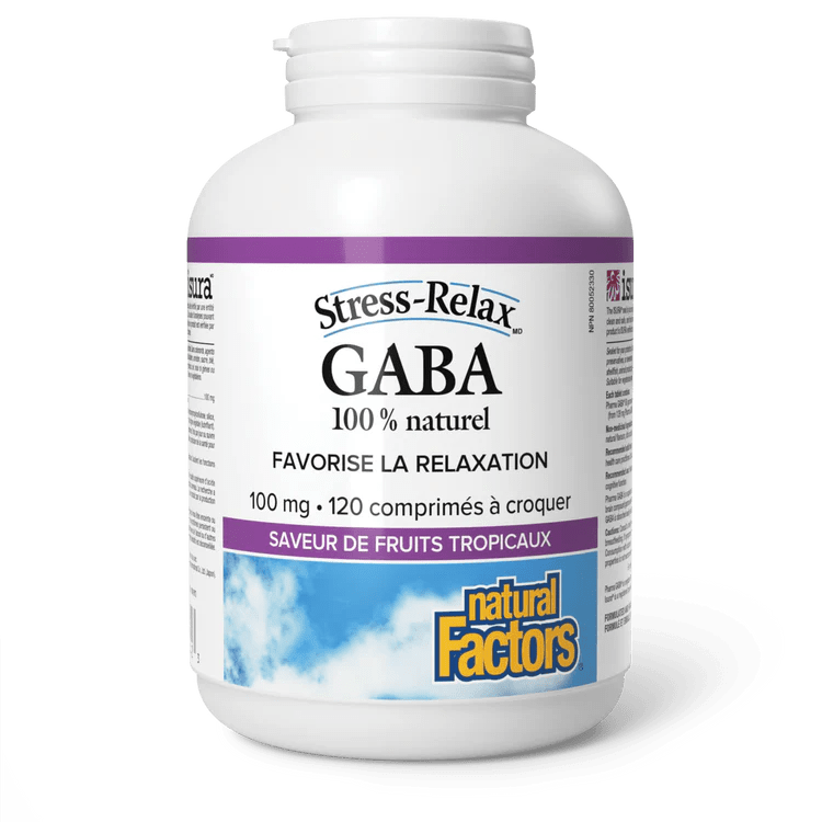 NATURAL FACTORS Suppléments Gaba (100mg) (masticable)  120comp