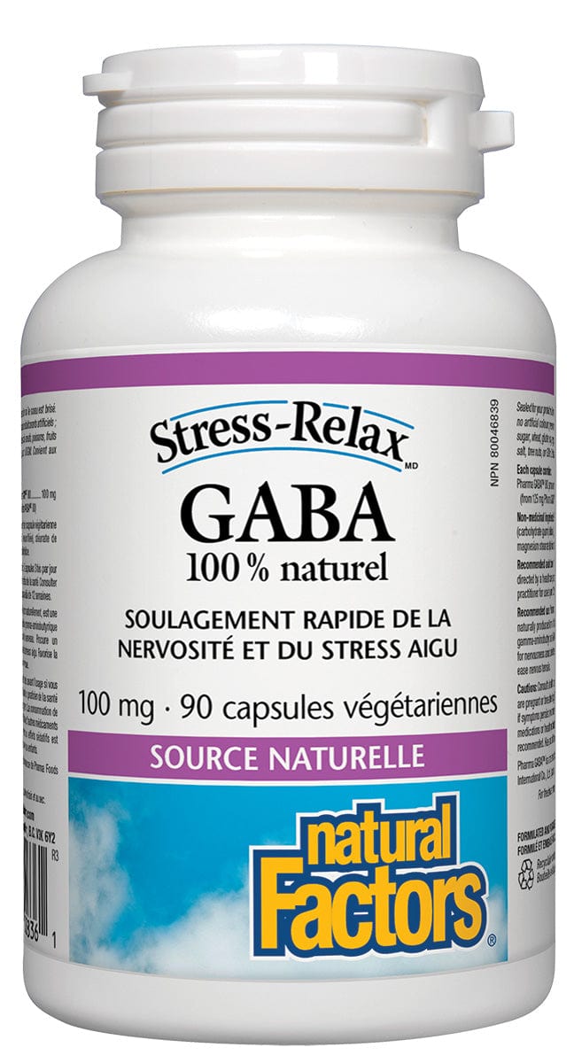 NATURAL FACTORS Suppléments Gaba 90caps