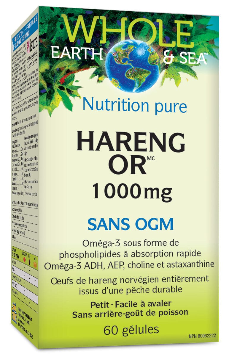 NATURAL FACTORS Suppléments Hareng or 1000mg (sans OGM) 60gel
