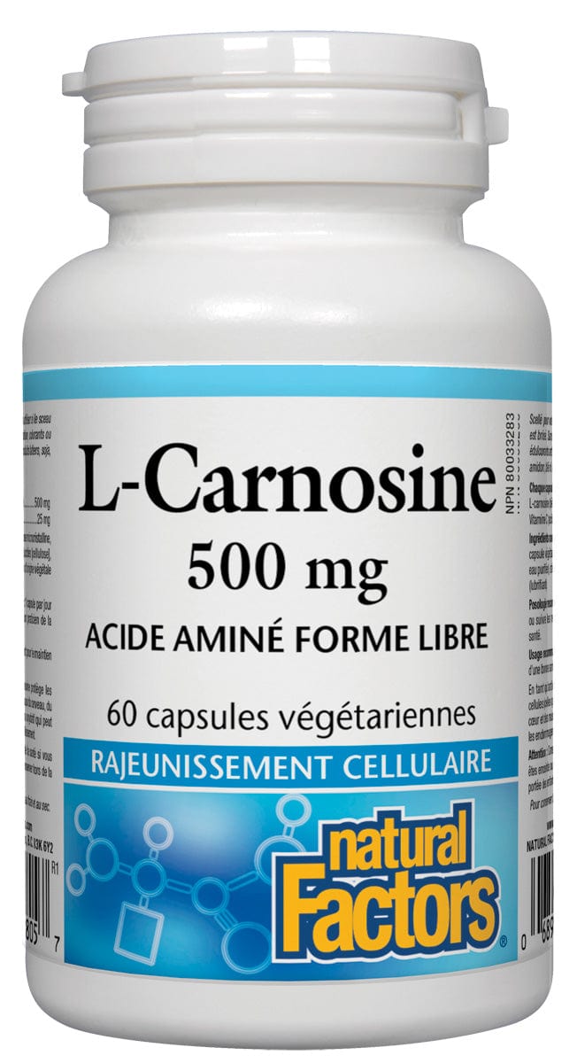 NATURAL FACTORS Suppléments L-Carnosine (500mg) 60vcaps