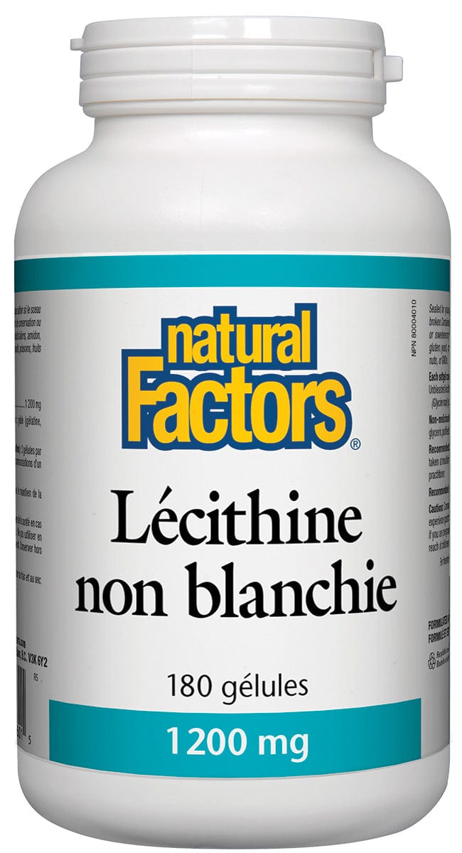 NATURAL FACTORS Suppléments Lécithine (1200mg) 180gel