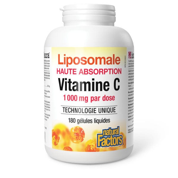 NATURAL FACTORS Suppléments Liposomal haute absorption vitamine C 1000mg  180lgels