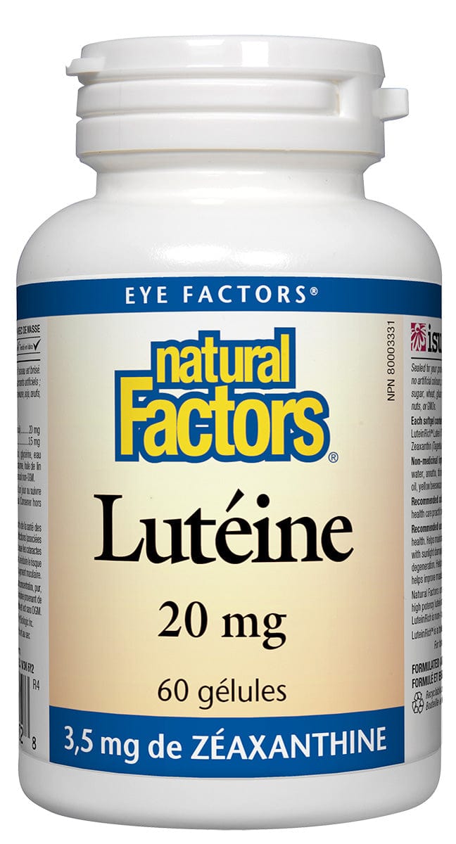 NATURAL FACTORS Suppléments Luteine (20mg) 60gel