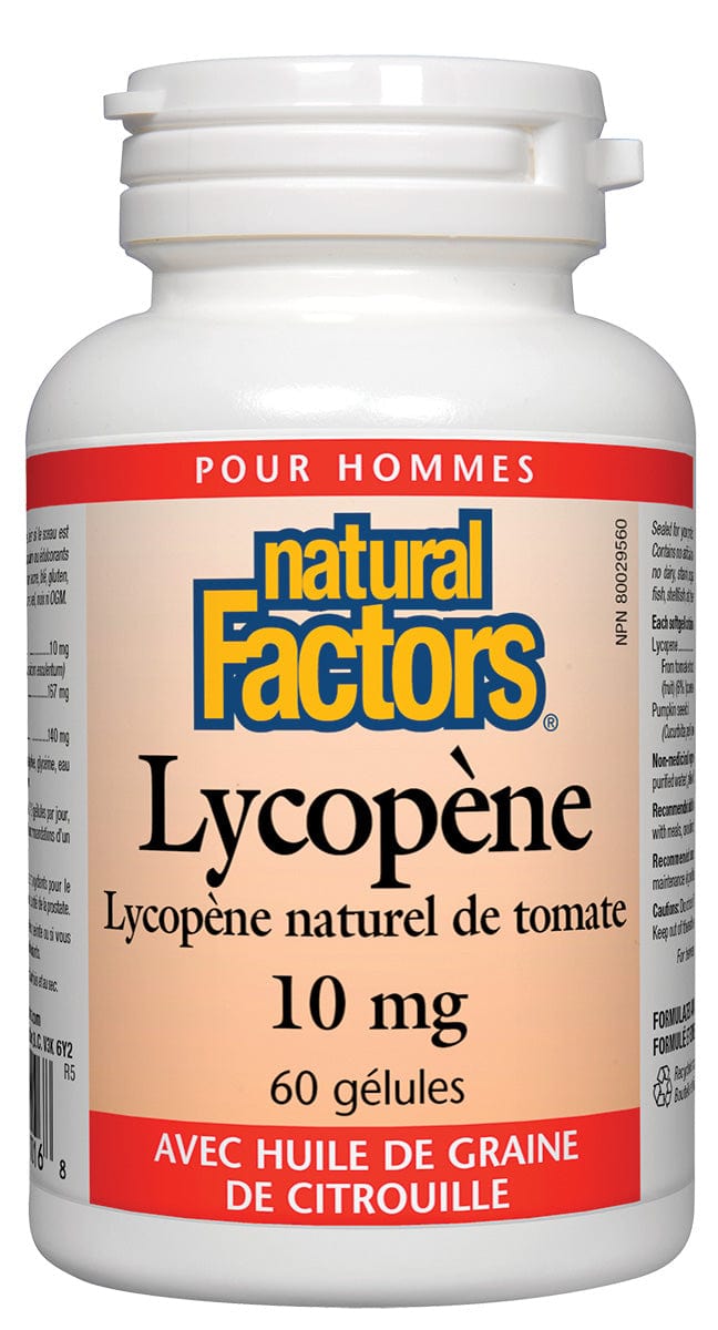 NATURAL FACTORS Suppléments Lycopène (10mg) 60gel