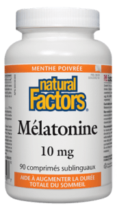 NATURAL FACTORS Suppléments Mélatonine (sublinguale 10mg ) 90comp