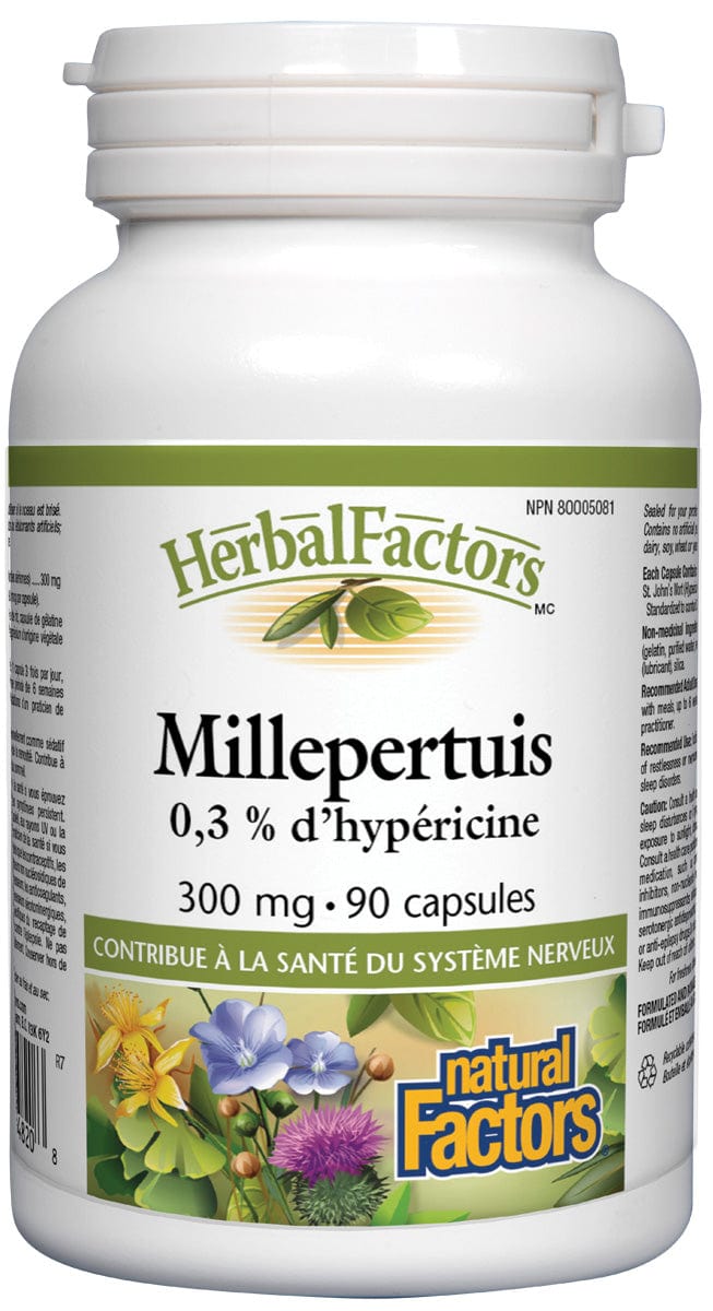 NATURAL FACTORS Suppléments Millepertuis 300mg 90caps